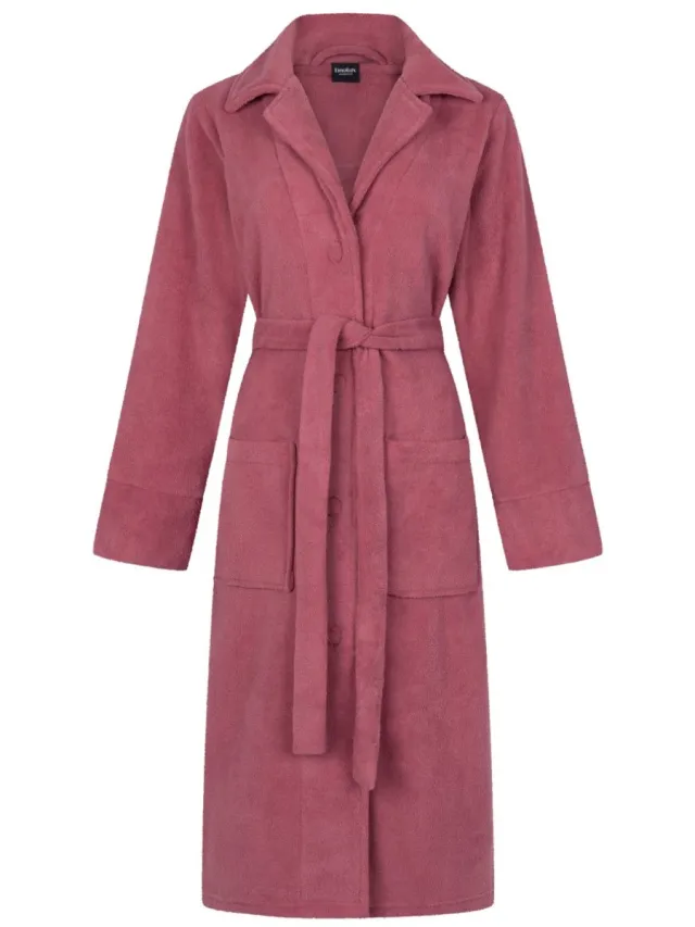Linolux Fleece Vita Dames fleece badjas - Pruimpaars Plum
