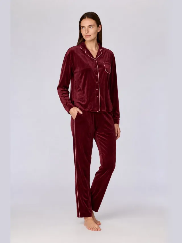 Woody Dames pyjama bordeaux