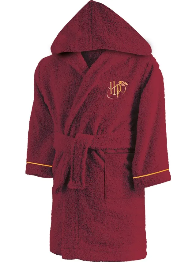 Harry Potter Badjas Red team - 6/8 jaar - Unisex - Katoen Rood