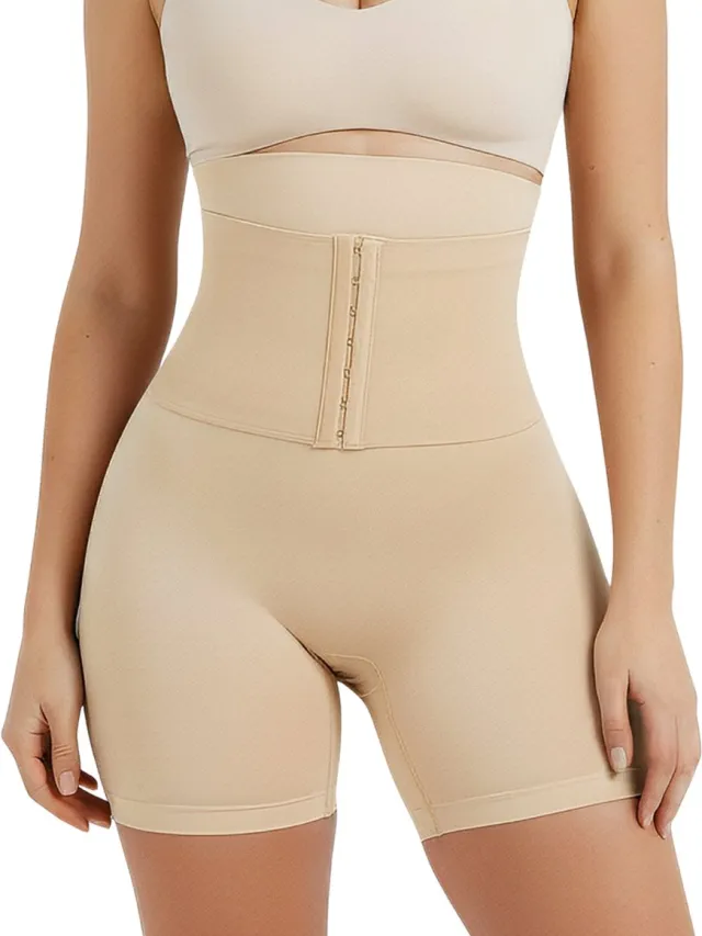 Shapetape Body Shaper Short met Waist Trainer - Korset - Beige - Taille Trainer - Waist Shaper - Waist Trainer Korset - Corrigerende Short - Shapewear - Corrigerend Ondergoed Dames