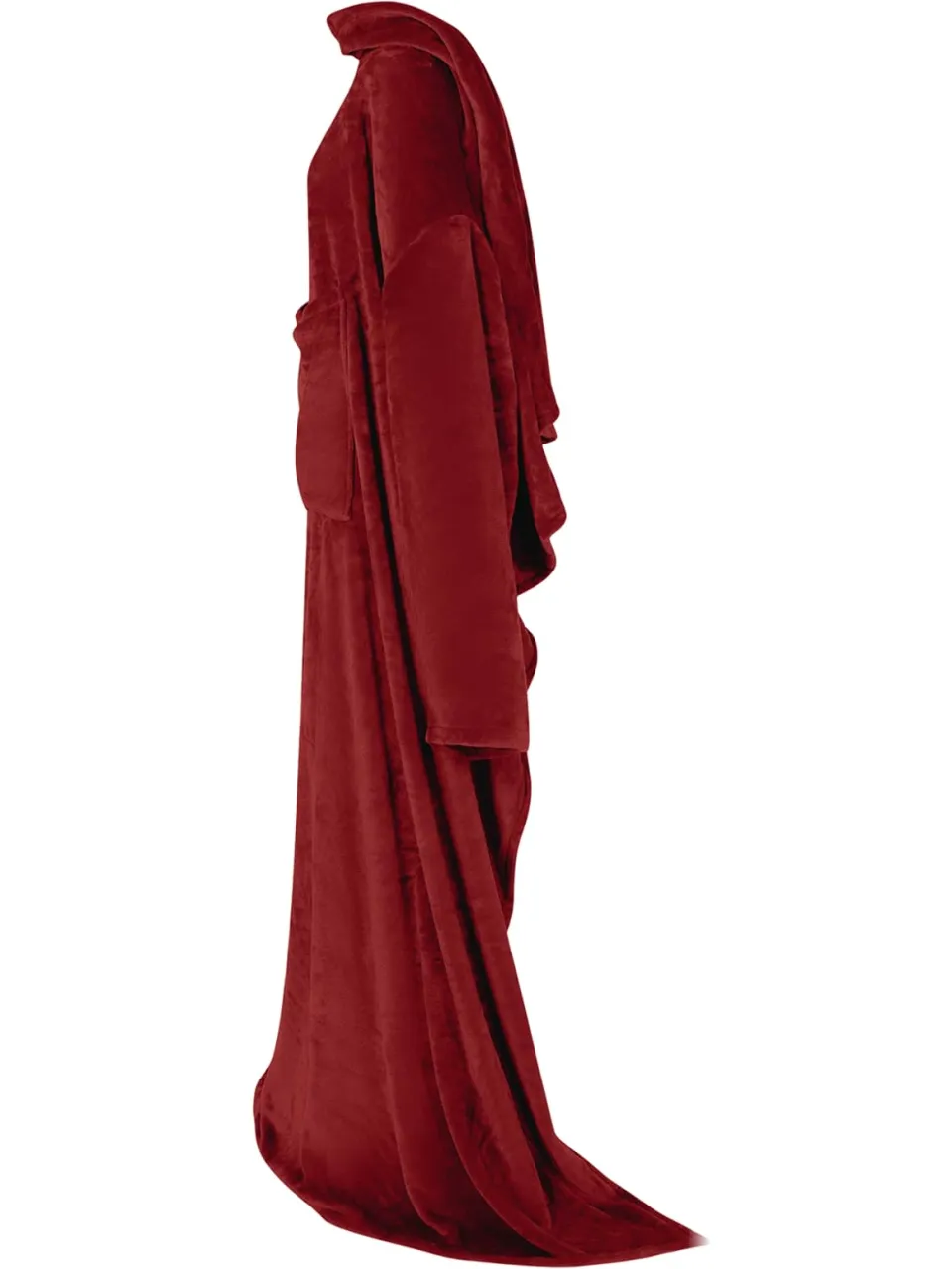 vidaXL Deken hoodie Bordeaux Rood F Flanel, foto 3