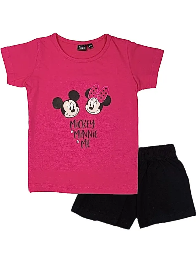 Disney Minnie Mouse Pyjama / Shortama - Mickey&Minnie&Me - Roze/zwart