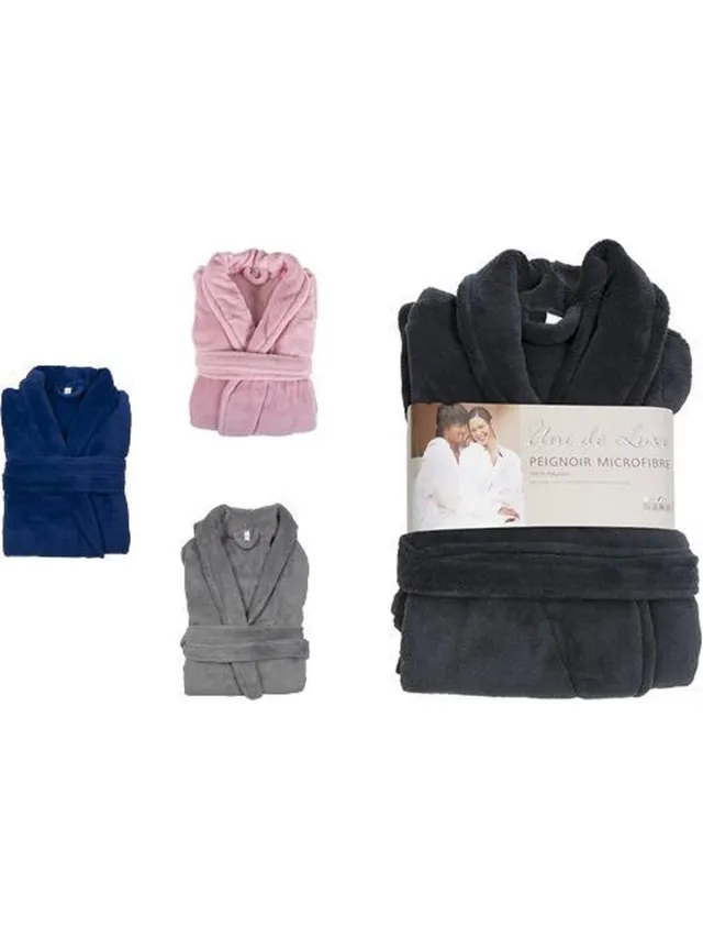 Konges Sløjd Luxe badjas - maat L / XL - microfiber - MICRO FLEECE - badjas - bad jas - ochtendjas - Roze