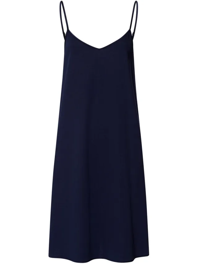 Hanro Nachthemd Cotton Silk diep marineblauw
