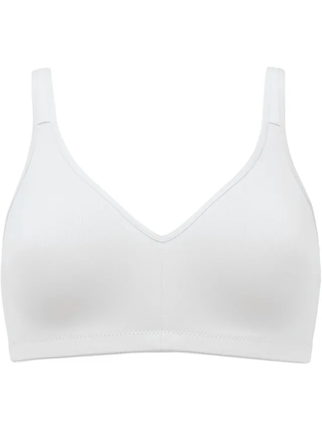 Naturana elastische soft BH zonder beugels maat 100 B/C/D wit