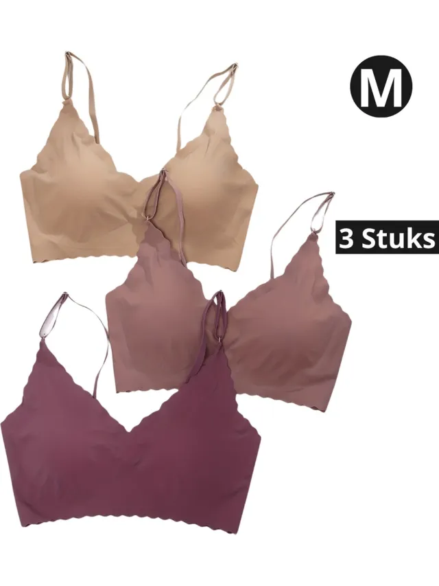 Nivard BH Zonder Beugel - Zonder Bandjes - Push-up Bh's - Comfort Bh - Gemengd Verschillend