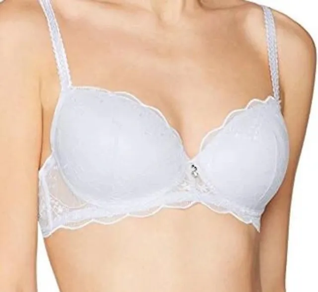 Naturana padded lace beugel BH wit