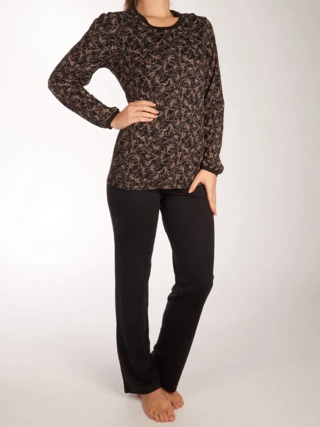 Schiesser Simplicity – Pyjama – 175544 – Black Print - 44