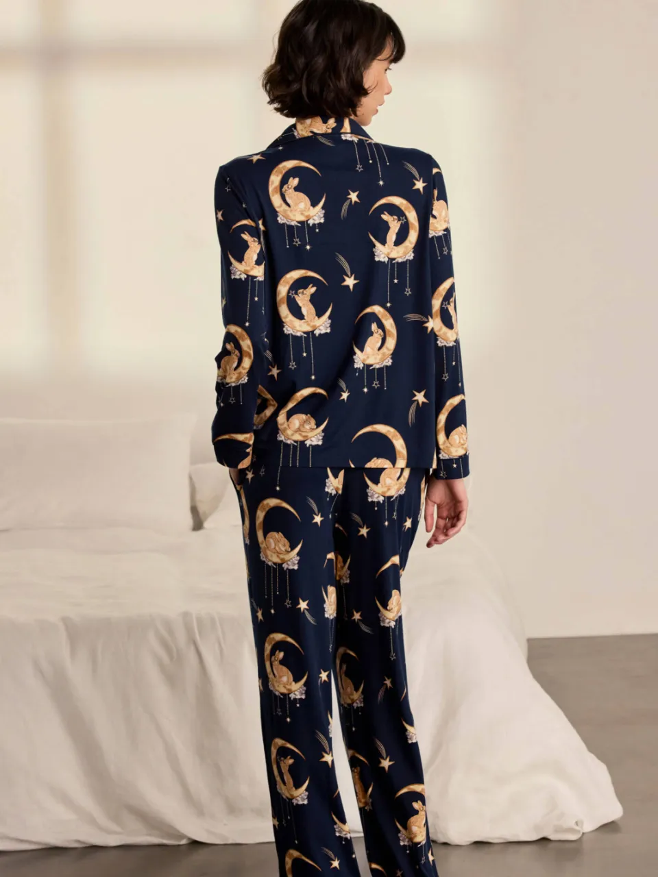 Chelsea Peers pyjama donkerblauw donkerblauw/okergeel, foto 4