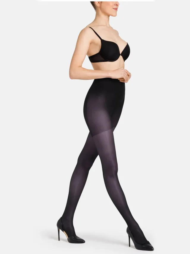 Camano , Panty Damespanty Fijne panty, licht transparant afgewisseld met ondoorzichtig, aangenaam nonchalant casual, platte naad Draagcomfort Comfortabel, klassieker vrouwelijk klassiek. navy