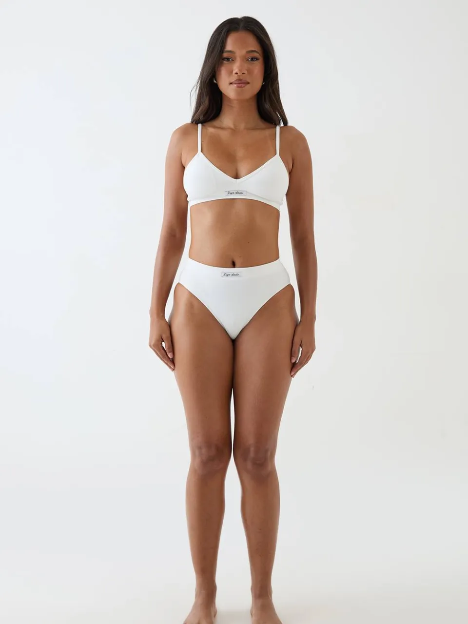 Dames Dsgn Studio Naadloze Driehoekige Bralette En Slip Lingerieset wit, foto 2