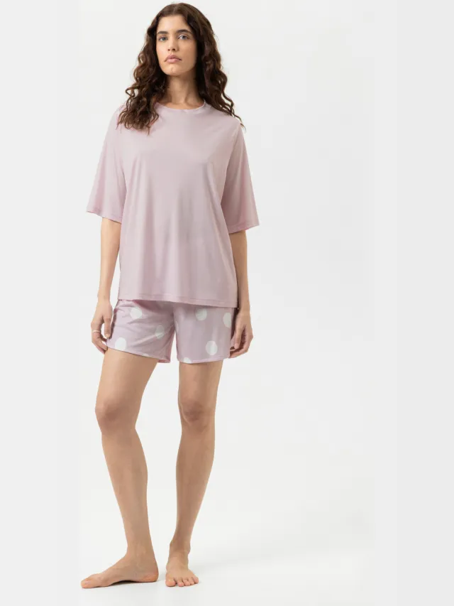 Mey Korte pyjama Serie Pretty Dots Pink Parfait roze