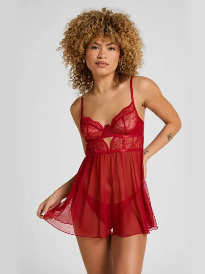 Hunkemöller Babydoll Isabelle Rood
