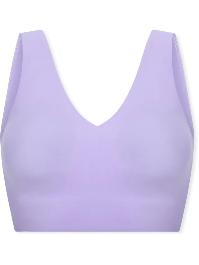 Schiesser dames Invisible Soft bustier van microvezel met uitneembare pads (1-pack) - bralette - zachtlila Paars