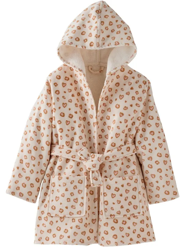 vertbaudet Kinderbadjes luipaard met gerecycled katoen Beige