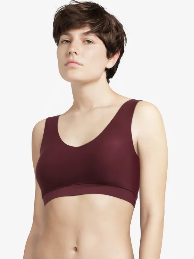 Chantelle Bralette top met vulling - Soft Stretch - Padded top - Bralette / BH Top naadloos dames - Bordeaux