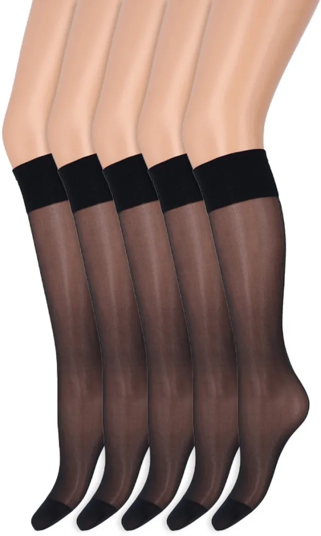 Marianne Drukvrije pantykousen | Lycra | 20 Denier | Merk: Marianne | Maat: One Size | Kleur: Blauw | 5 Paar Bruin