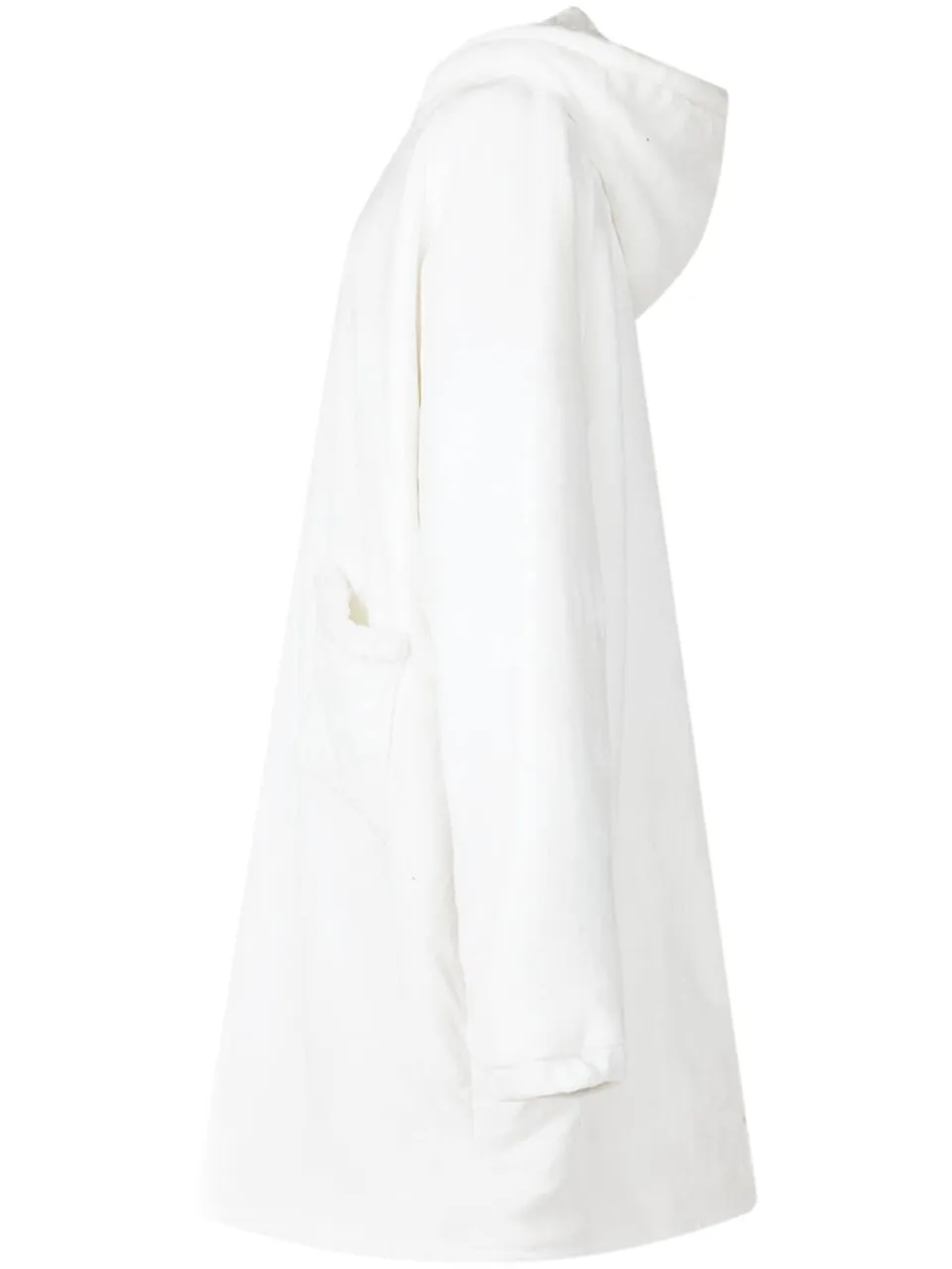 vidaXL Deken hoodie Wit L Fleece en Flanel, foto 3