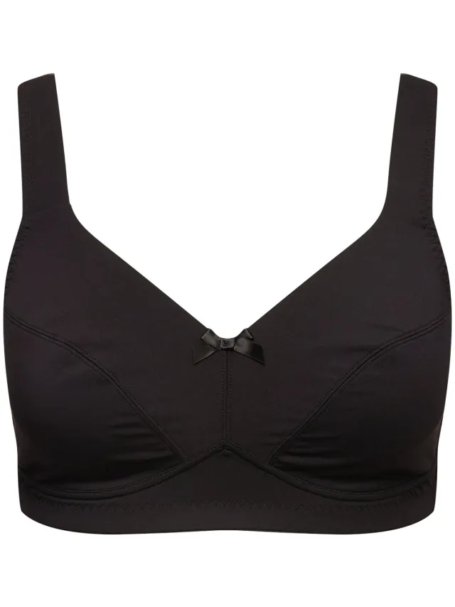 Ulla Popken Dames - Softbeha zonder beugels brede bandjes - Zwart