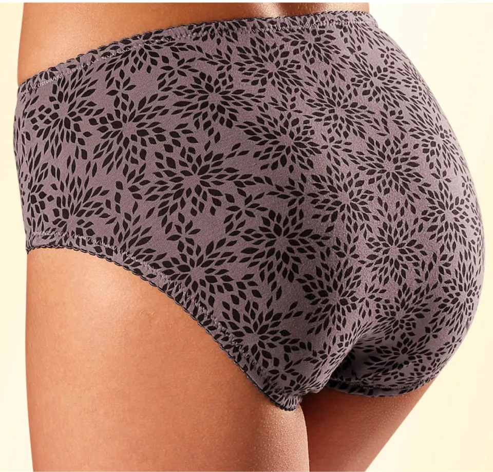 slip taupe met zwart bloemenmotief, foto 3