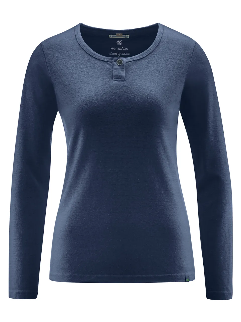 HempAge dames vegan Longsleeve Shirt Dames Navy, foto 2