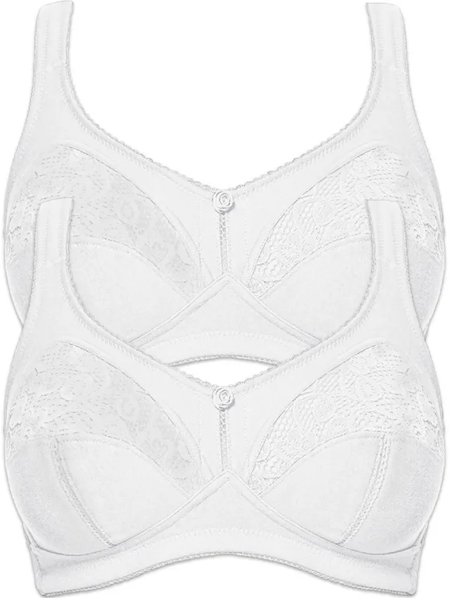 Susa 2-pack ontlastings-BH Topsy Plus Wit Wit