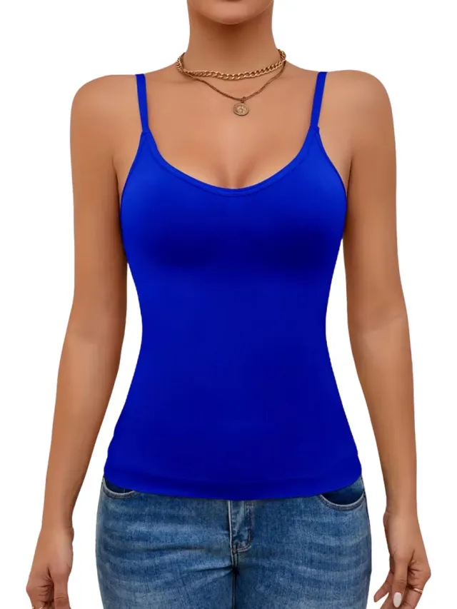 Currero Topje Dames - Top Kleding - Shirt - Blouse - Kort - Volwassen - Blauw