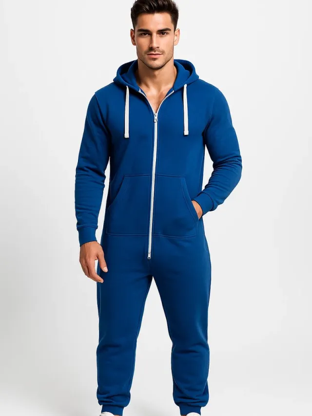 JC Blue Blauwe Onesie - Huispak - Onesie mannen - Onesie Vrouwen