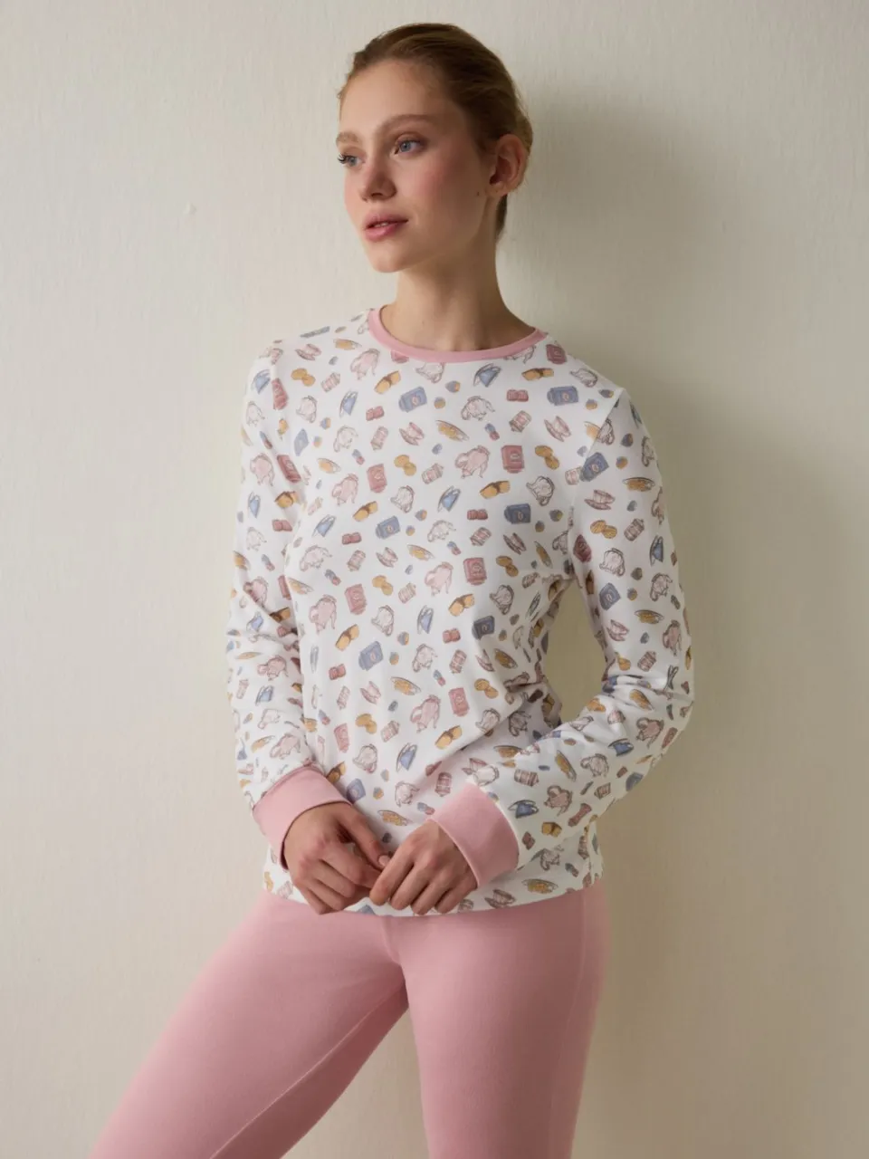 Penti Theepartij Bedrukte Lange Mouwen Pyjama Top veelkleurig, foto 2
