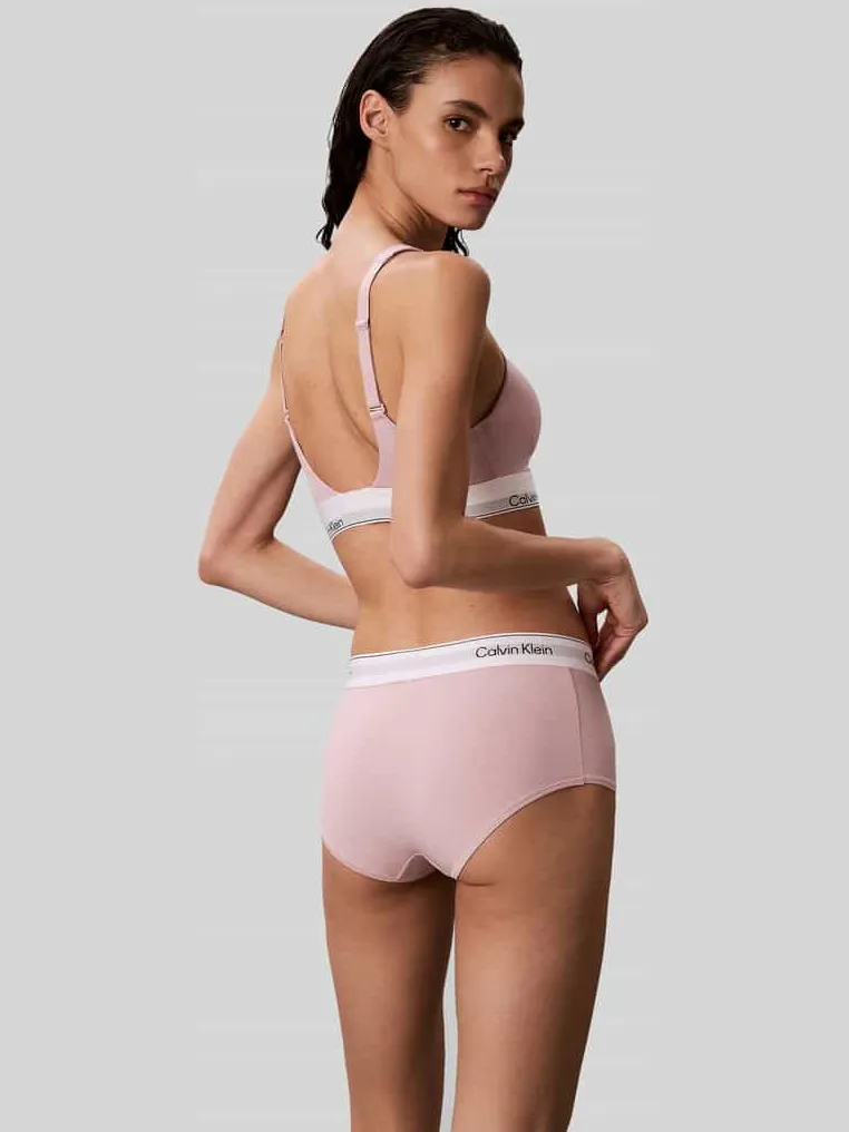 Calvin Klein Bralette van mix van katoen en modal roze, foto 3