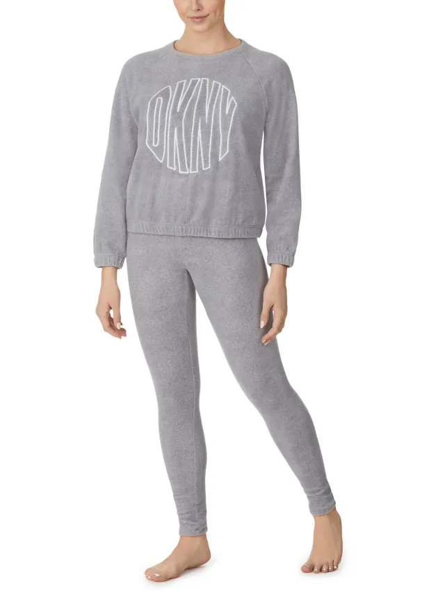 ESOTIQ DKNY - Damespyjama - Grijs - Lange mouwen