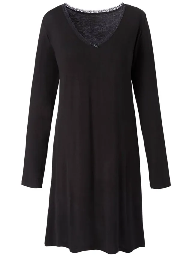 Sassa Nachthemd CASUAL COMFORT zwart
