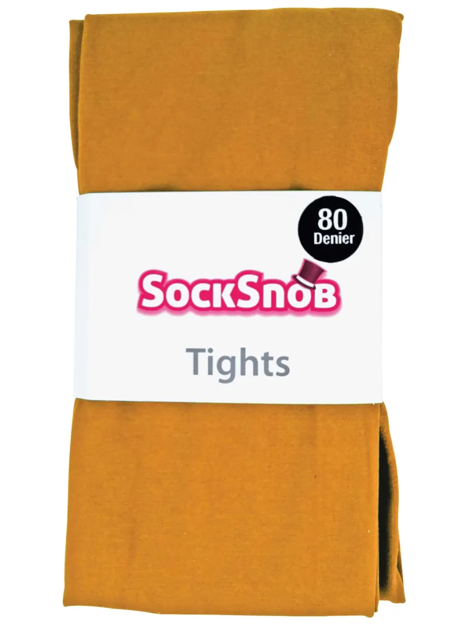 Sock Snob Dames 80 denier ondoorzichtige effen gekleurde panty's - Mosterd, foto 2