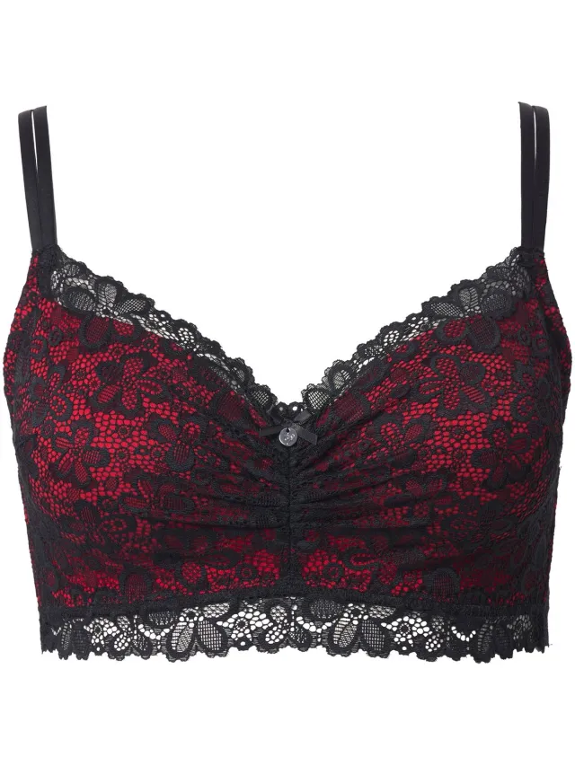 TruYou Dames - TRUYOU bralette kant zachte cups zonder beugel - Salsa