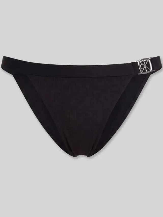 Calvin Klein Slip met all-over motief model 'EMBOS' zwart, foto 2