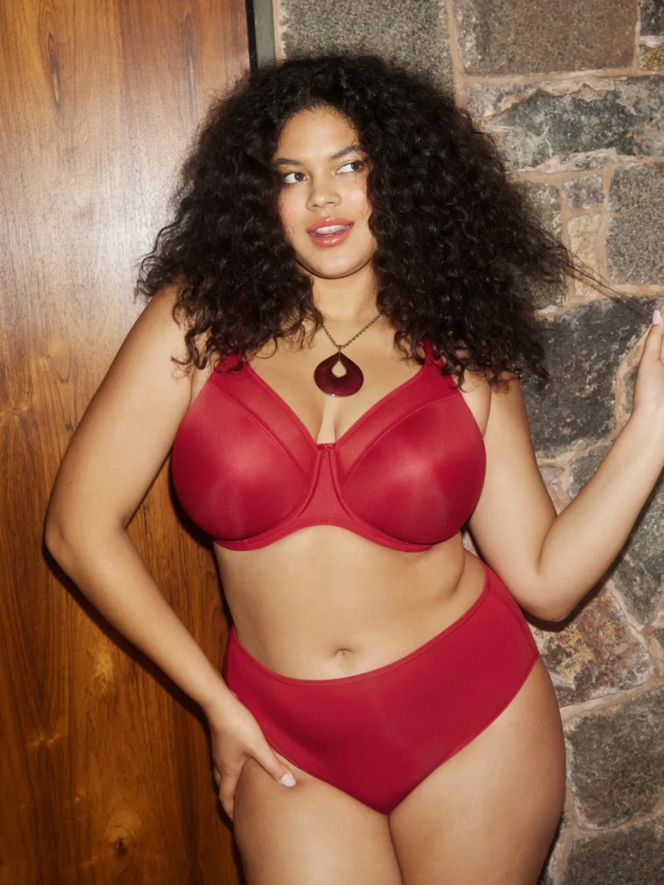 Elomi Smooth niet-voorgevormde beugelbh rood, foto 3
