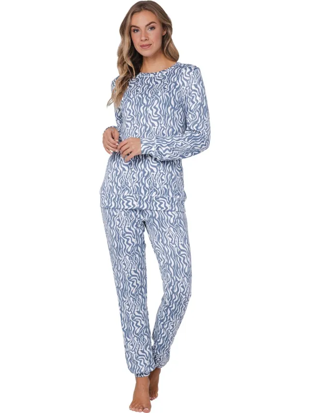 Pastunette Blue Mirage - Pyjama - Fleece Blauw