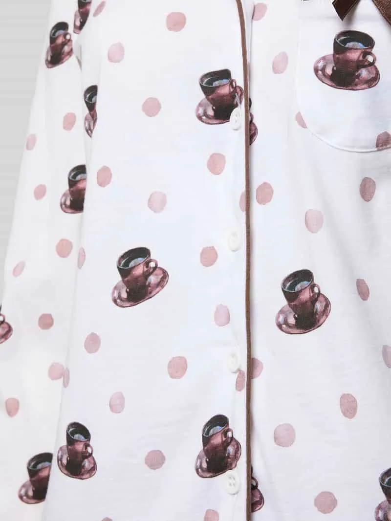LOUIS & LOUISA Pyjama-set van puur katoen model 'Meine Auszeit' wit, foto 3