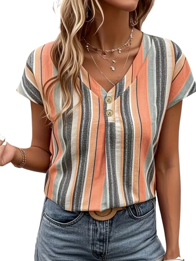 Currero Topje Dames - Top Kleding - Shirt - Blouse - Kort - Volwassen - Meerkleurig