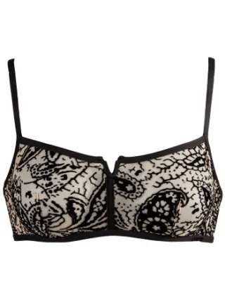 Calvin Klein Touch bralette paisleyprint zwart