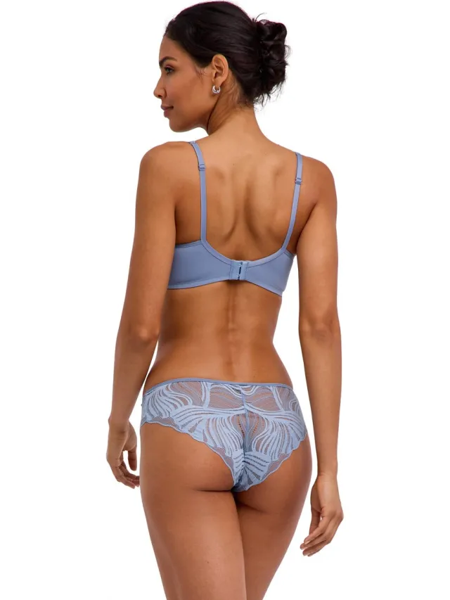Falke Delicate Touch High Apex met kant functioneel materiaal beha dames blauw blauw 6958