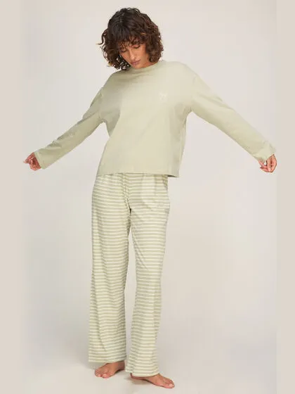 Hunkemöller Pyjamaset van katoenen jersey Groen