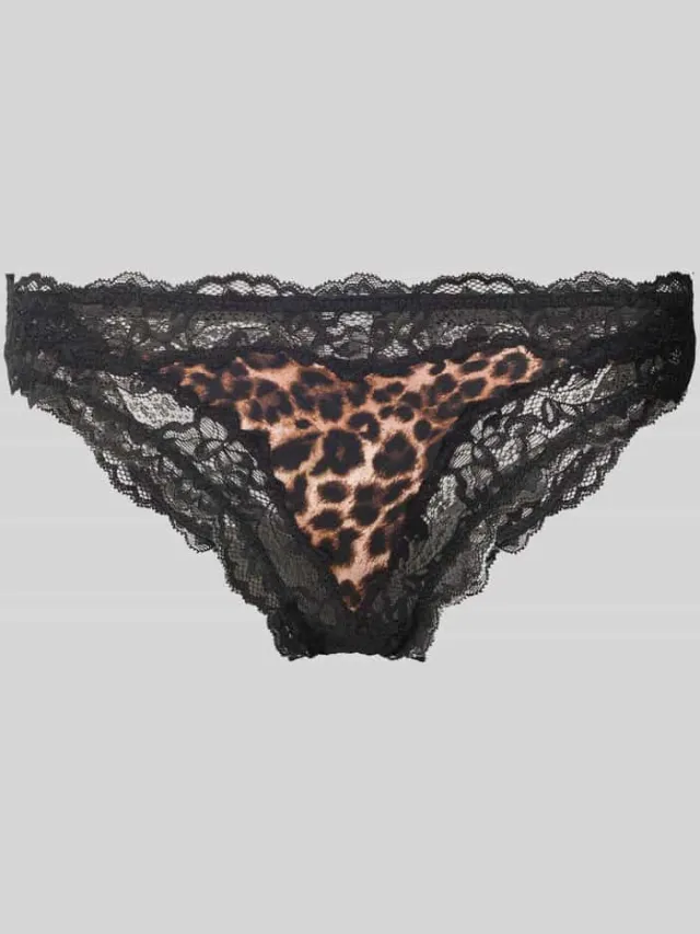 Dorina Slip met kant Zwart