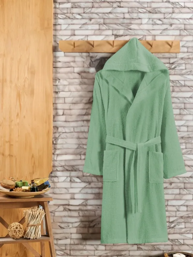 Nestly Dames Heren - Sauna - Ochtendjas - Groen - Badstof - Wellness