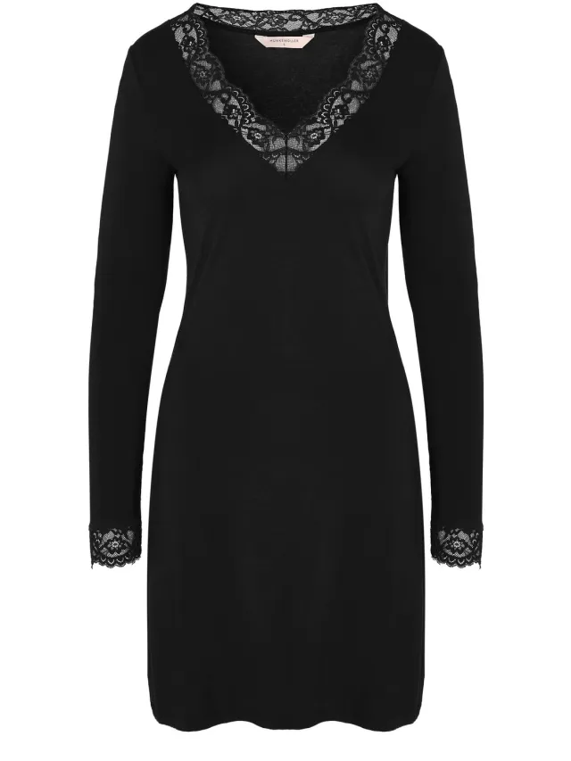 Hunkemöller Nachthemd Lace Nana Zwart