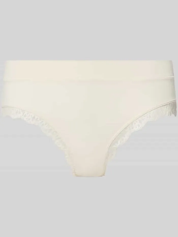 Schiesser Slim fit slip met kant Offwhite