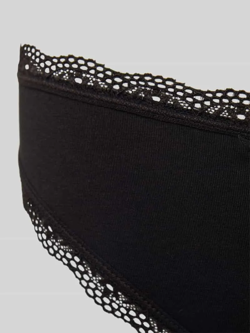 Dorina Slip met strikdetail in een set van 3 stuks Zwart