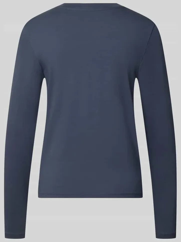 Schiesser Regular fit pyjamabovendeel van katoenmix donkerblauw, foto 2