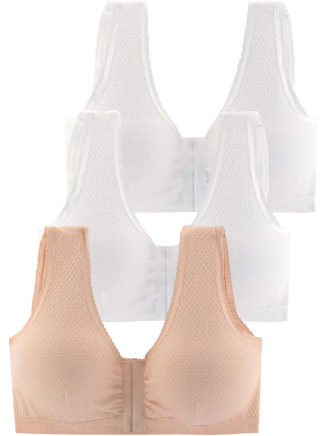 soft-beha 3-pack wit en poudre, foto 2