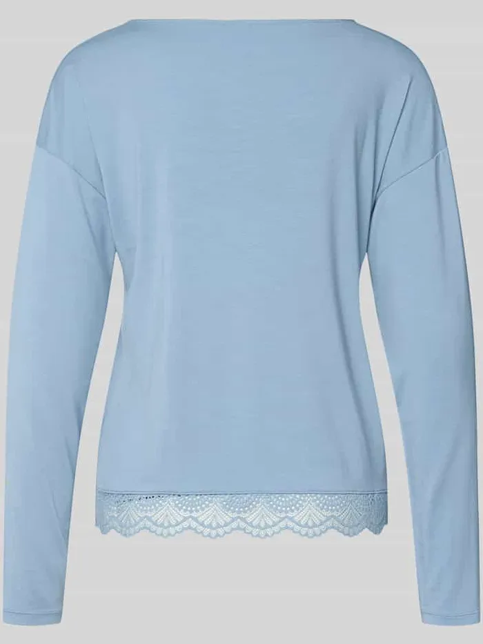 SKINY Regular fit shirt met lange mouwen en kant lichtblauw, foto 2